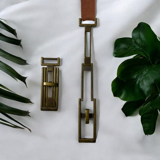 Extending Strap Hangers – Adjustable Length in Antique Brass (Set of 2) - Sew Da Kine