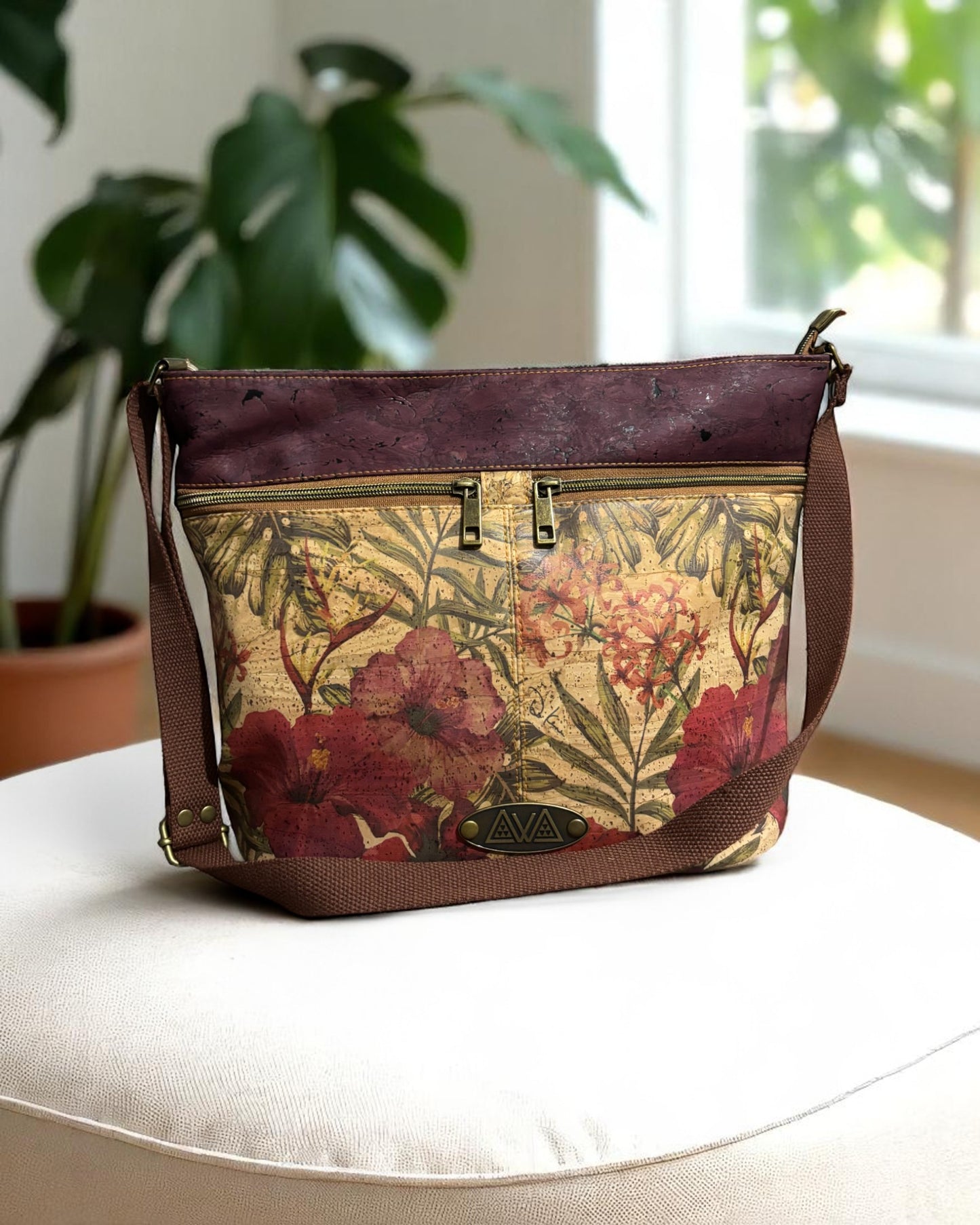 Ka ʻEhā – Hibiscus Print w/ Burgundy Accent