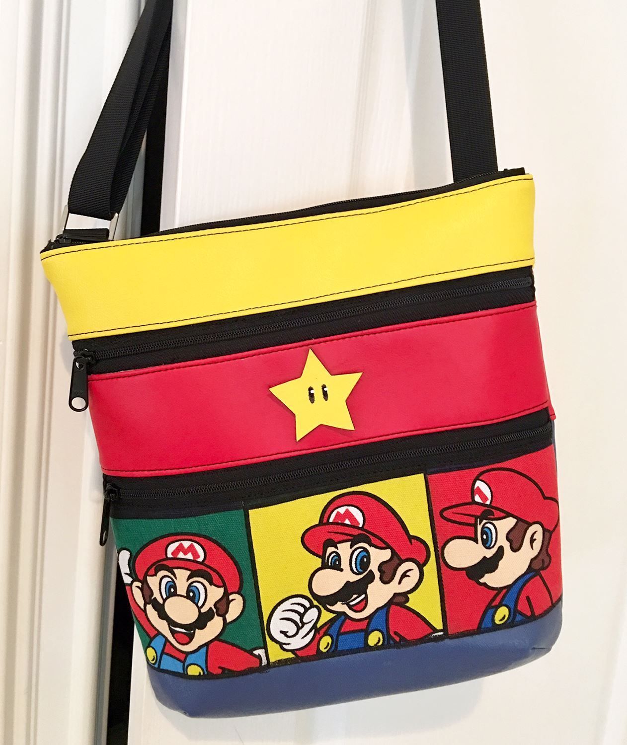 The Triple Zip - Crossbody PDF Pattern - Handmade Vegan Cork Fabric Bags