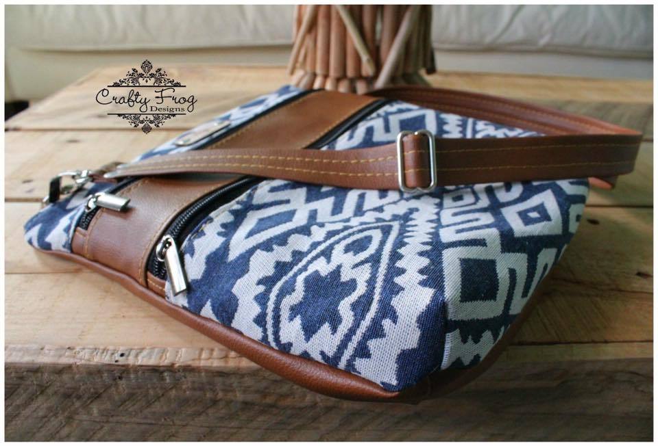 The Triple Zip - Crossbody PDF Pattern - Handmade Vegan Cork Fabric Bags