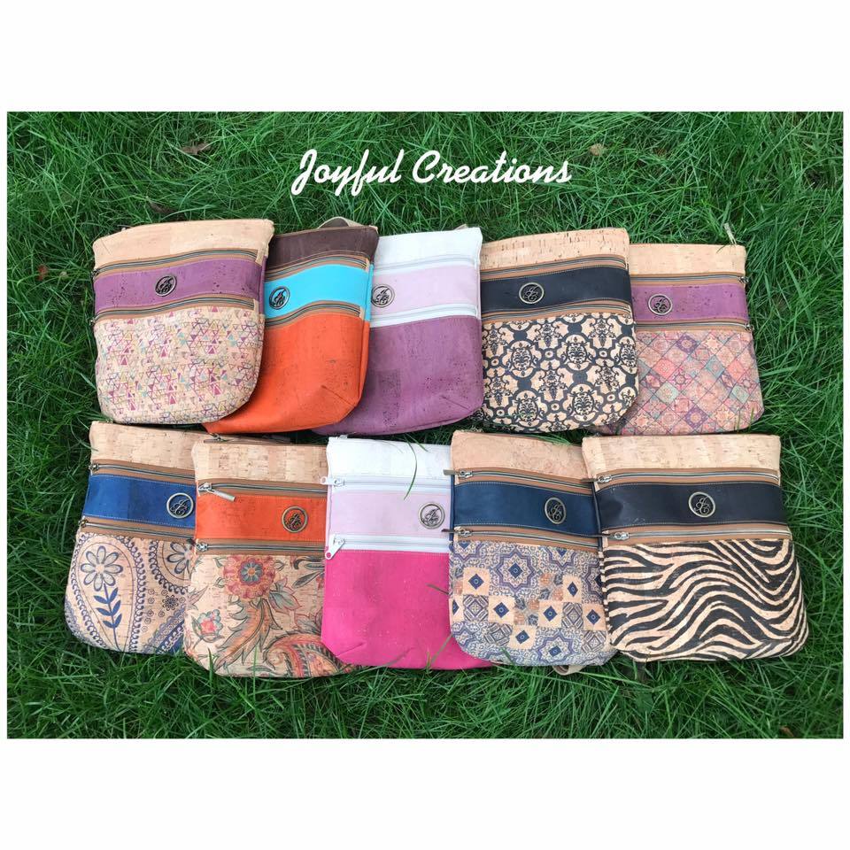 The Triple Zip - Crossbody PDF Pattern - Handmade Vegan Cork Fabric Bags