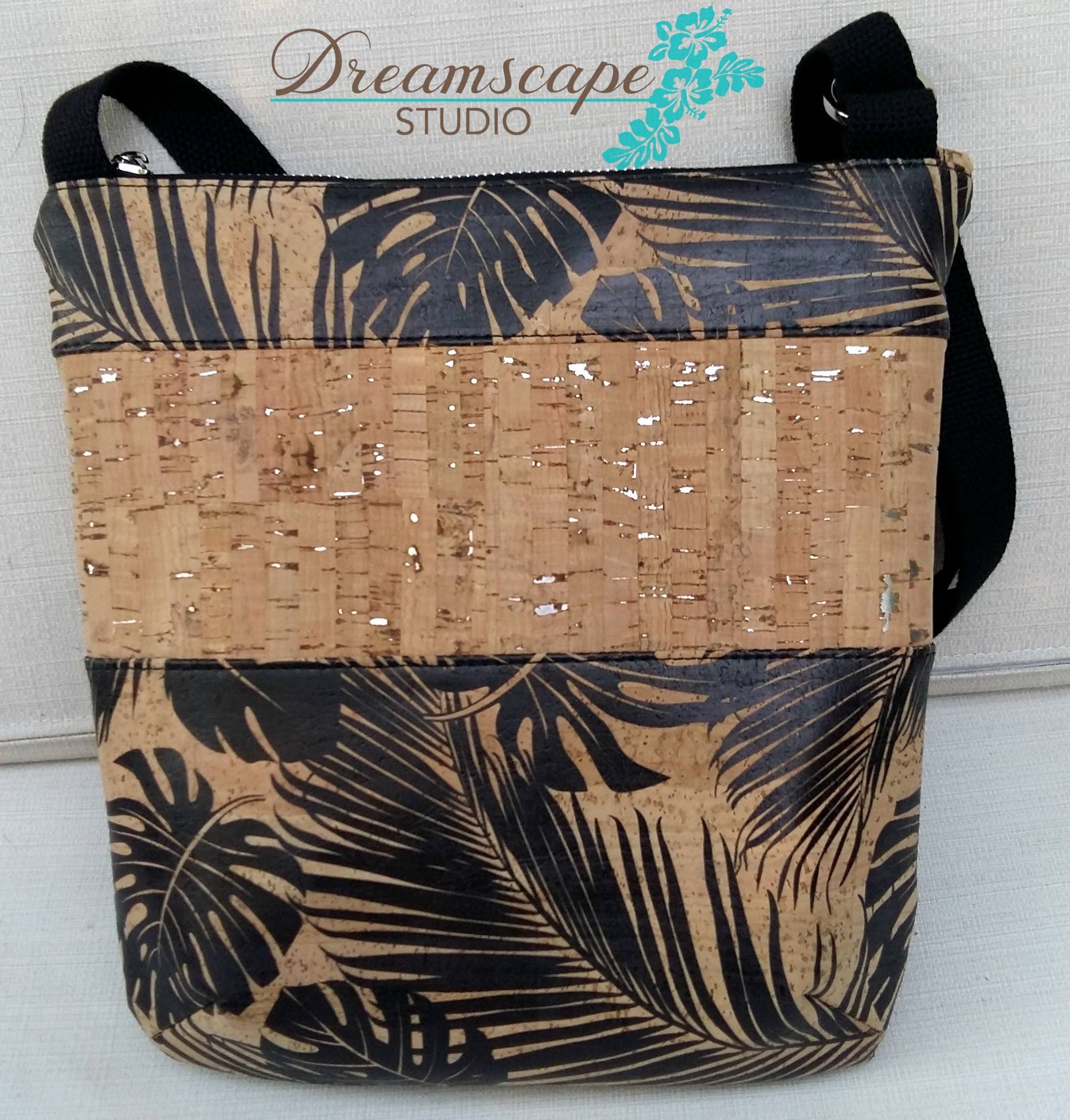 The Triple Zip - Crossbody PDF Pattern - Handmade Vegan Cork Fabric Bags