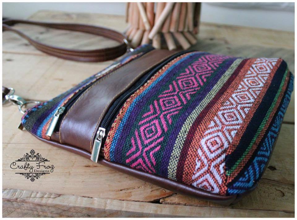 The Triple Zip - Crossbody PDF Pattern - Handmade Vegan Cork Fabric Bags