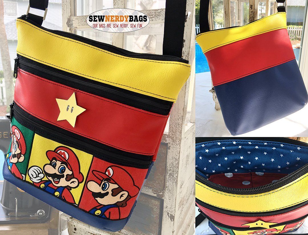 The Triple Zip - Crossbody PDF Pattern - Handmade Vegan Cork Fabric Bags