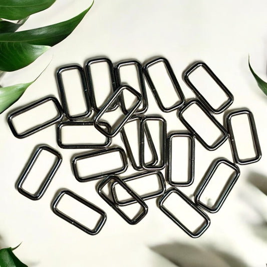 Rectangular Rings (Set of 20) – Durable Hardware in Nickel or Antique Brass - Sew Da Kine