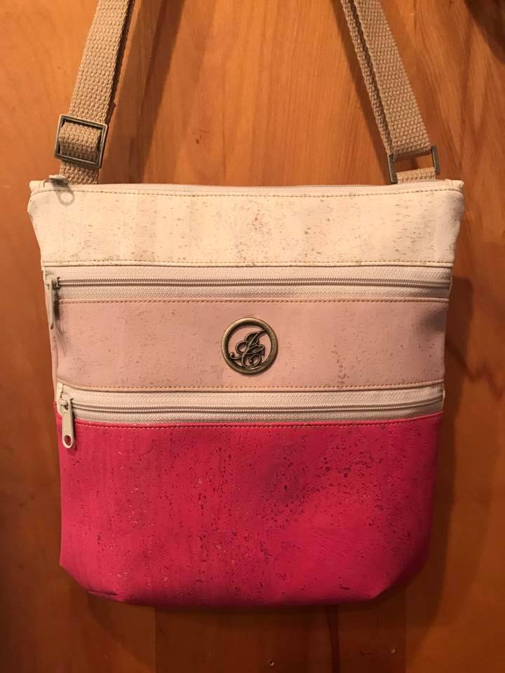 The Triple Zip - Crossbody PDF Pattern - Handmade Vegan Cork Fabric Bags 