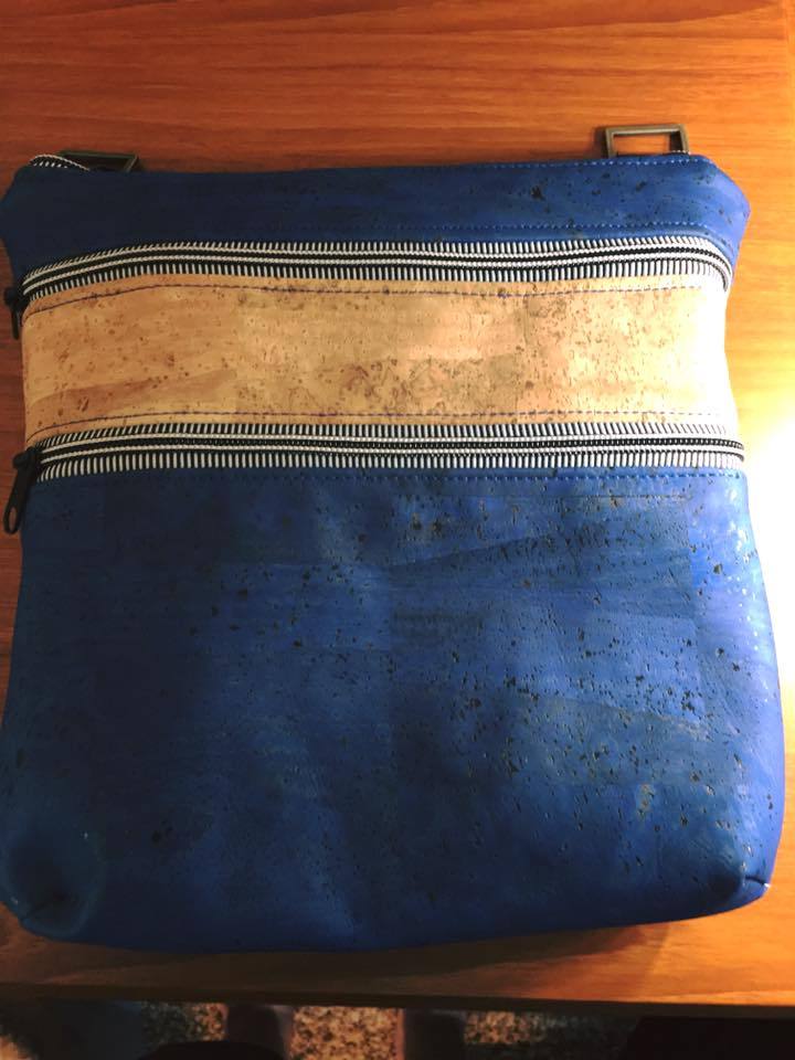 The Triple Zip - Crossbody PDF Pattern - Handmade Vegan Cork Fabric Bags 