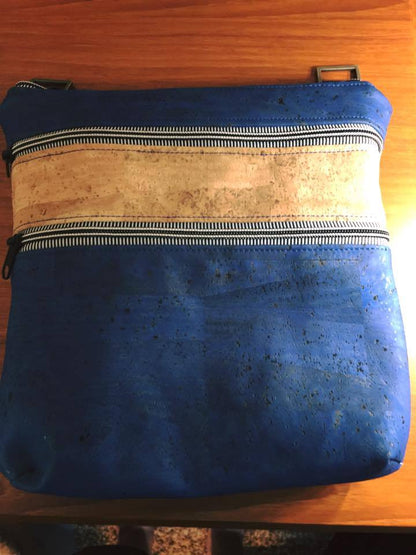 The Triple Zip - Crossbody PDF Pattern - Handmade Vegan Cork Fabric Bags 