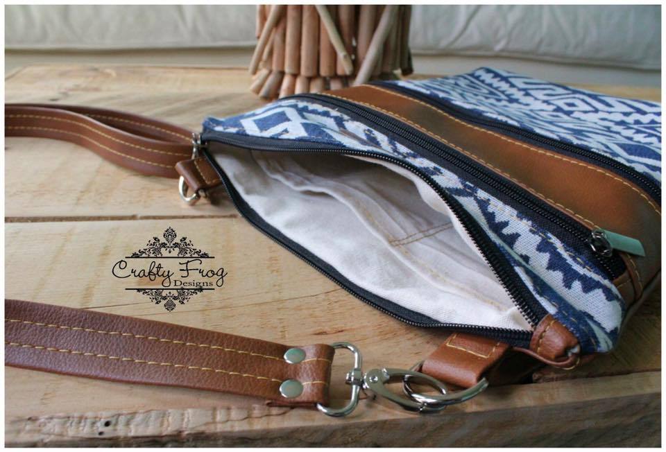 The Triple Zip - Crossbody PDF Pattern - Handmade Vegan Cork Fabric Bags 