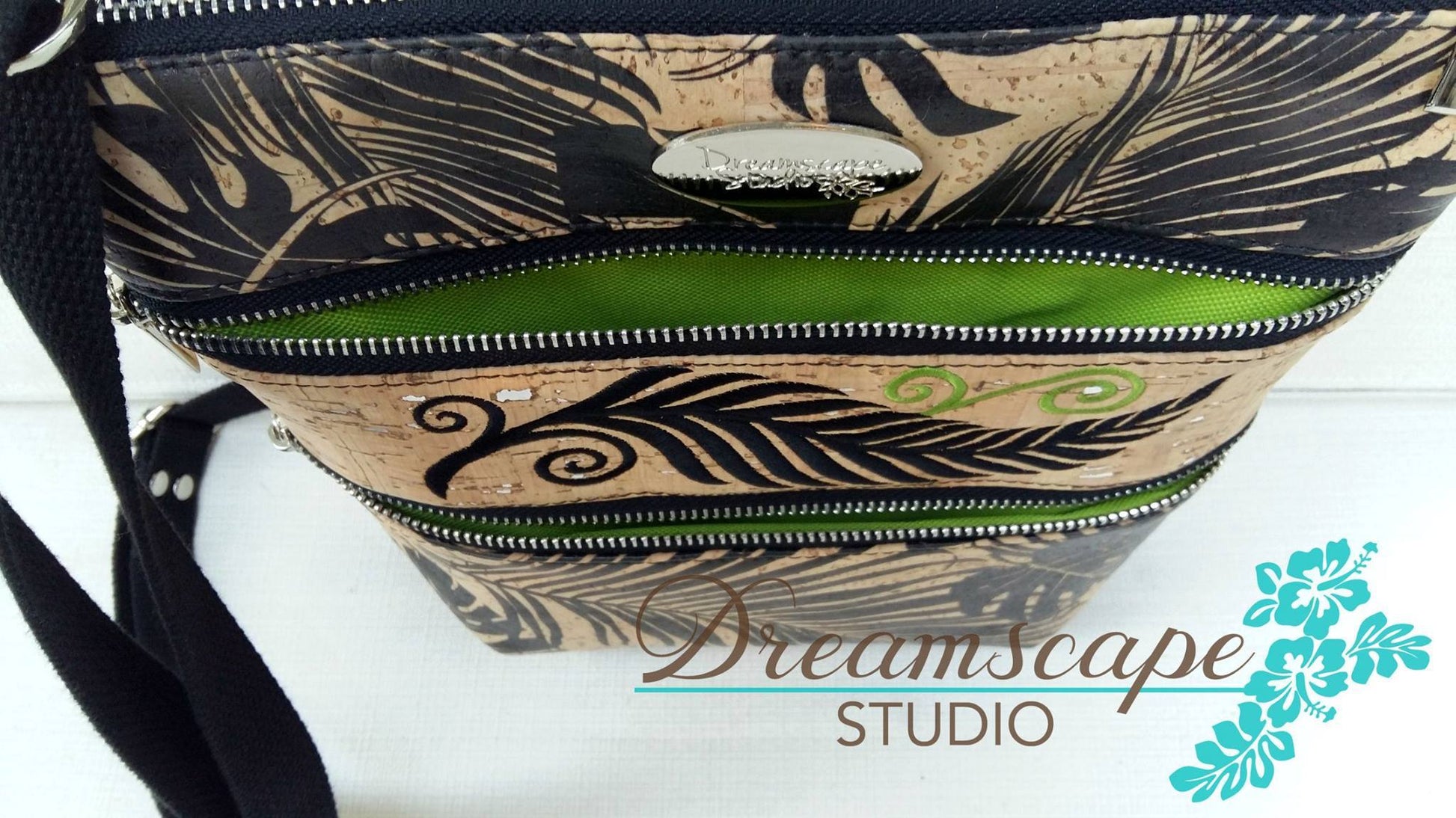 The Triple Zip - Crossbody PDF Pattern - Handmade Vegan Cork Fabric Bags 