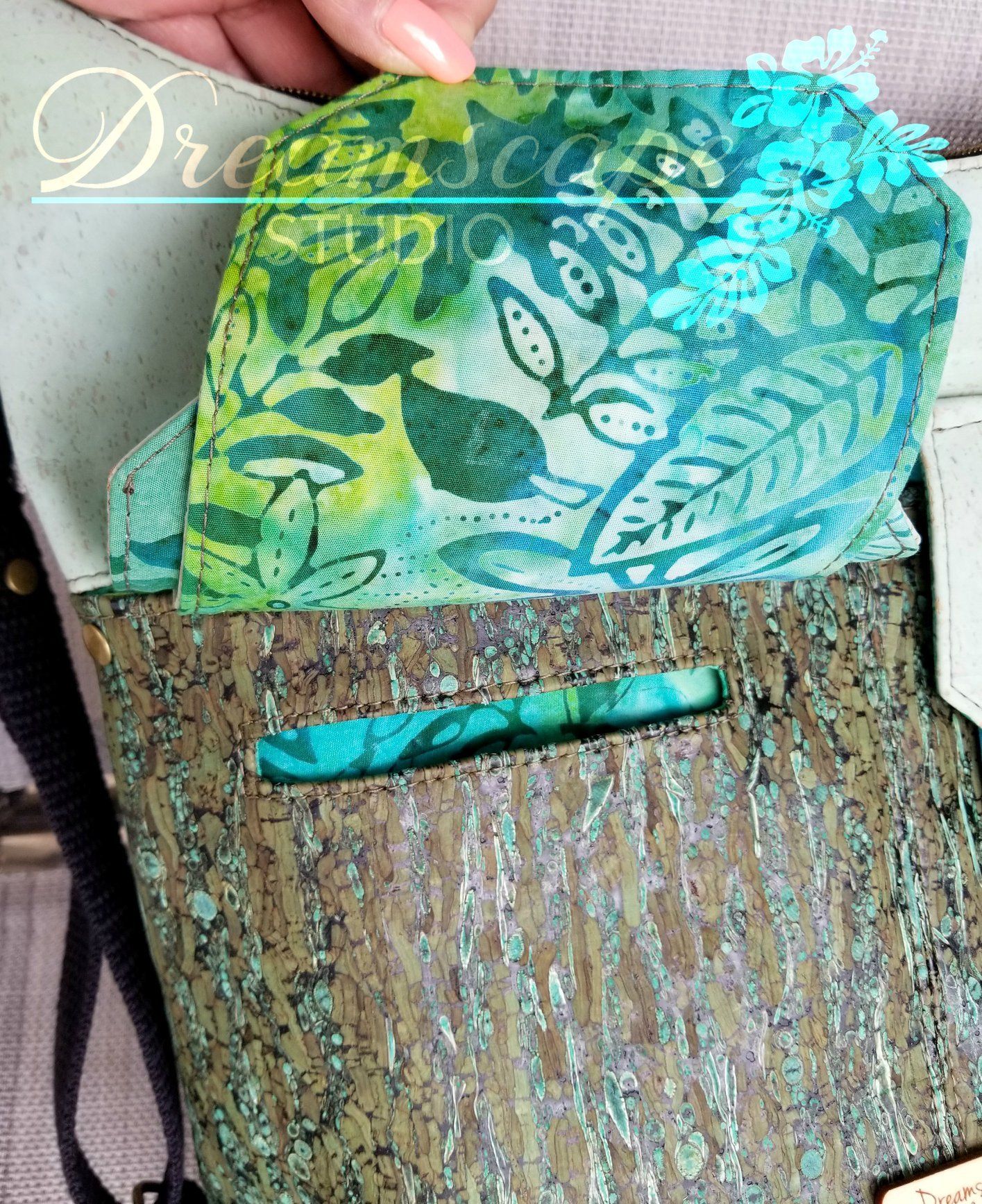 Nakoa Convertible Backpack PDF Pattern - Handmade Vegan Cork Fabric Bags 